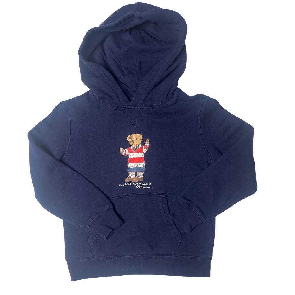 Polo Ralph Lauren Rugby Bear Fleece Hooded Sweatshirt Boys 7